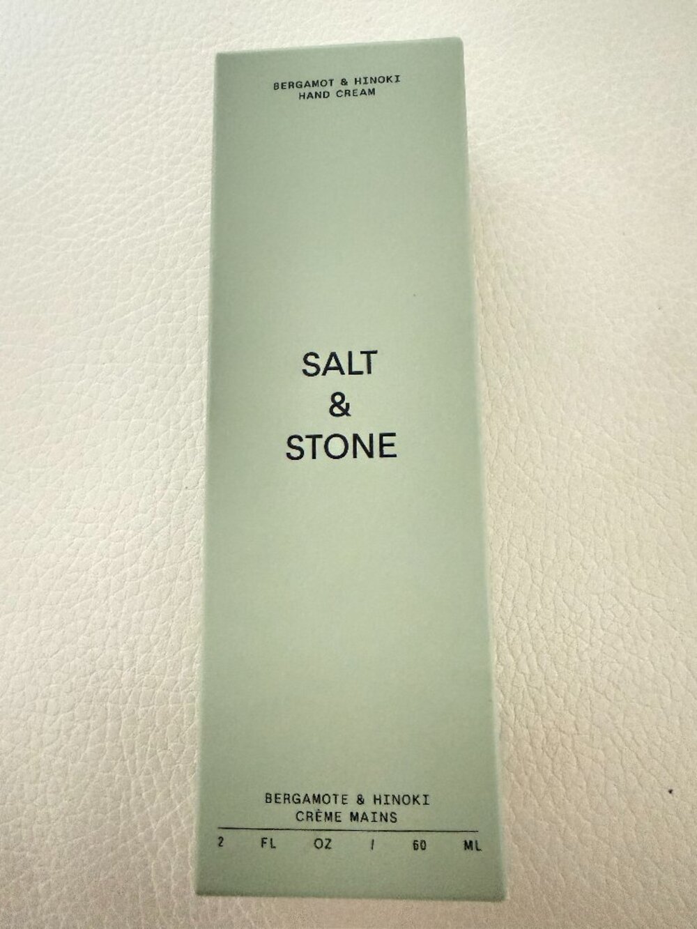 NEW SALT & STONE HAND CREAM BERGAMONT & HINOKI 2 FL OZ